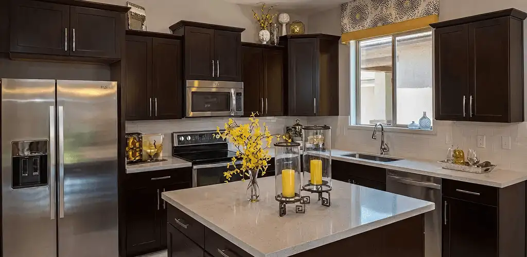 Cabinet painting results with freshly painted kitchen cabinets in Pembroke Pines, FL