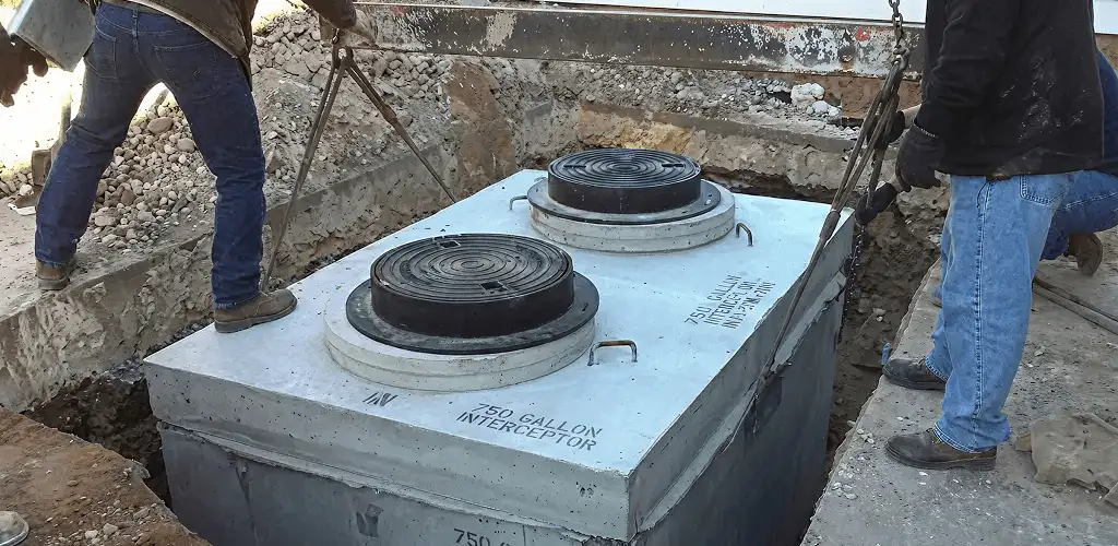 Grease trap installation for a commercial property drainage system in Pembroke Pines, FL