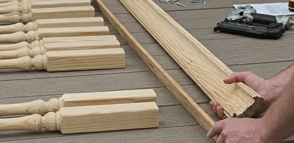 Handrail installation materials and wood components for stair rail work in Pembroke Pines, FL